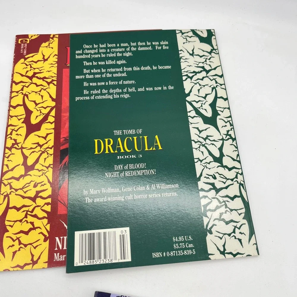 The Tomb of Dracula Epic Comics Books 1-4 Day of Blood Night of Redemption Set